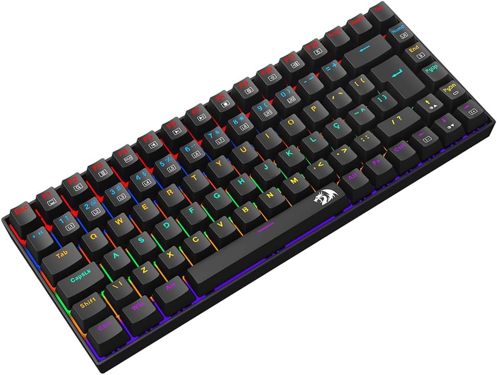 Teclado Mecânico Gamer Redragon Phantom Iluminação Rainbow
